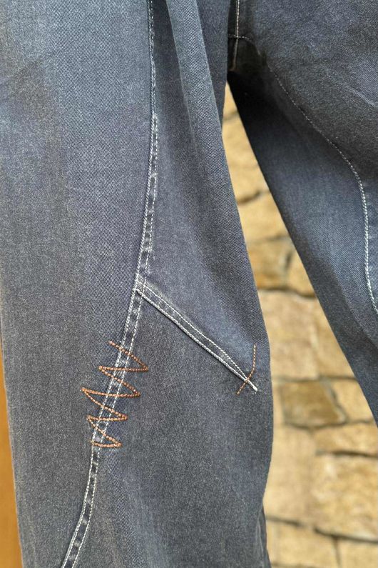 Duran Zig Barrel Leg Jean Vintage Indigo